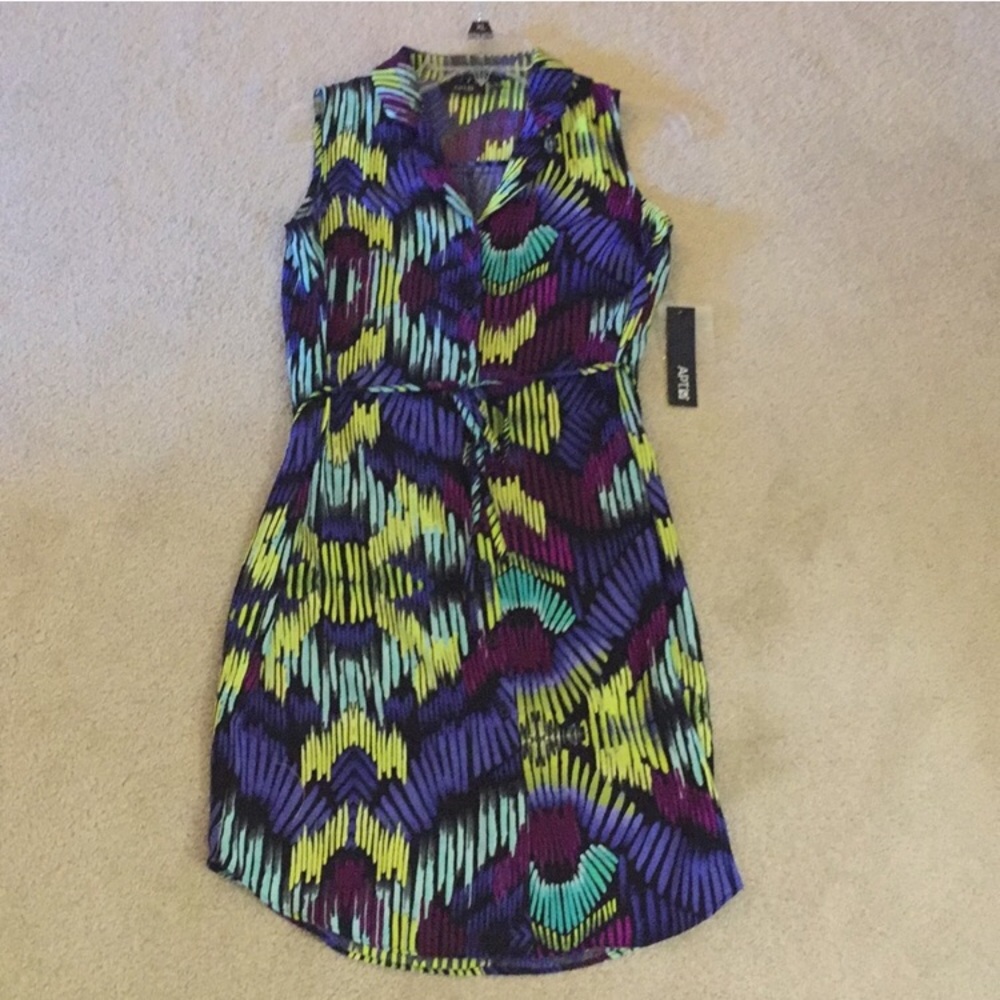 NWT Colorful Button Down Dress